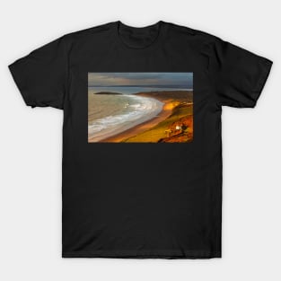 Burry Holms and Llangennith with the Old Vicarage from Rhossili Down, Gower, Wales T-Shirt